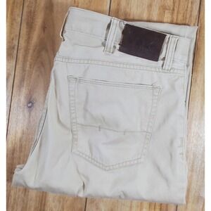 Polo Ralph Lauren 650 Straight Fit 5-Pocket Pants Beige Flat Front Mens 36 x 30